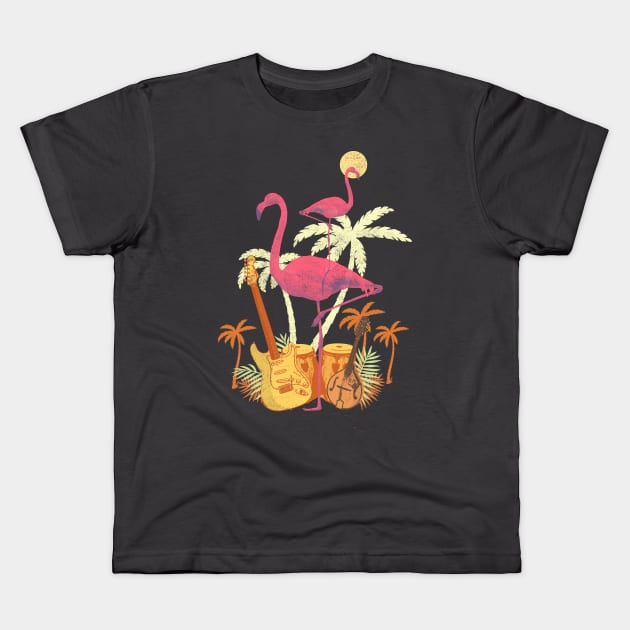 TROPICAL CITY Kids T-Shirt by Showdeer